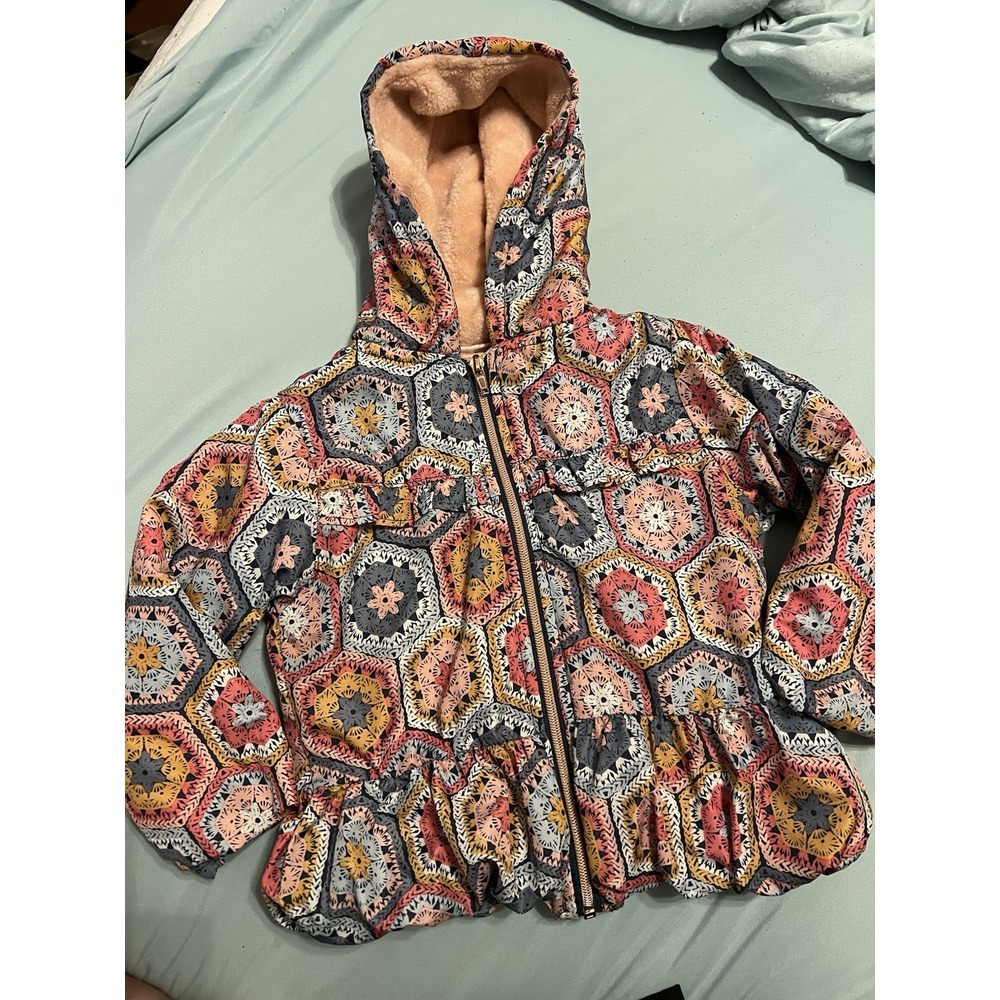 3T Penelope Mack Coat Pink Plush Lined Hooded Full Zip